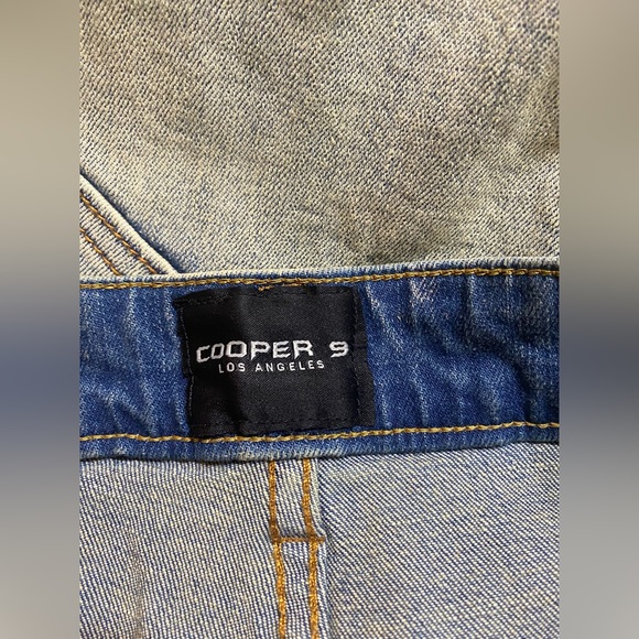 NWT COOPER 9 MENS MAGMA STRIPE JEANS RED BLACK 34X32 - Picture 7 of 11